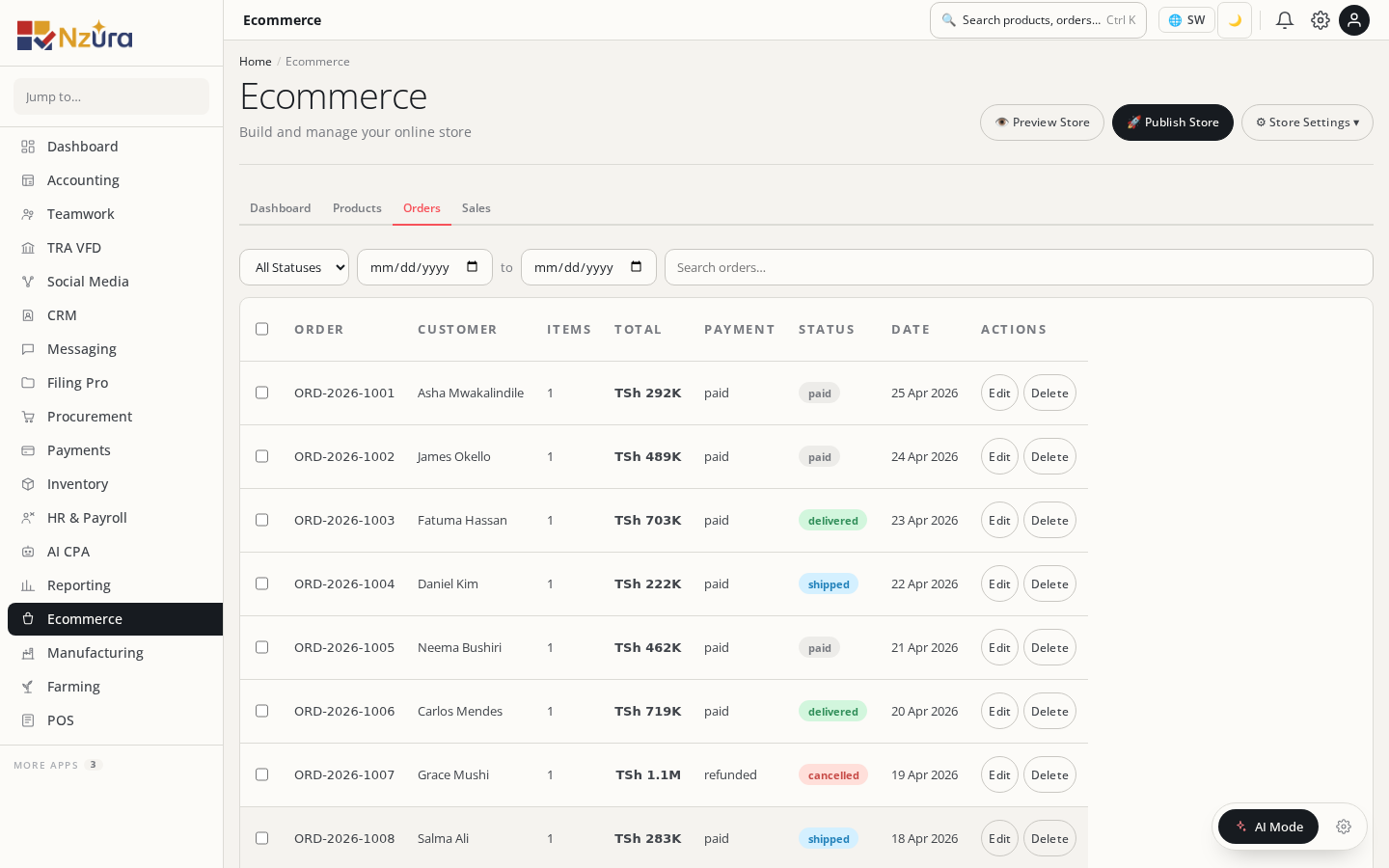 Ecommerce order management