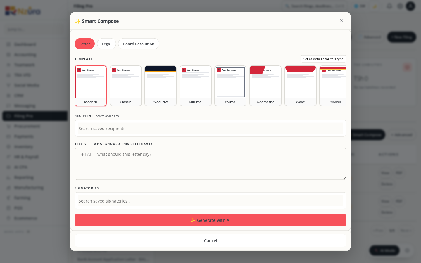 Filing Pro AI document search