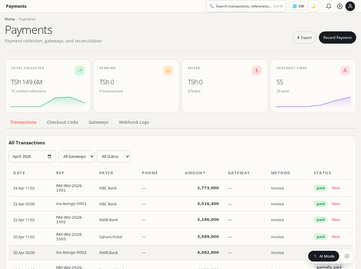 Payments